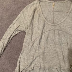 Free people long waffle shirt